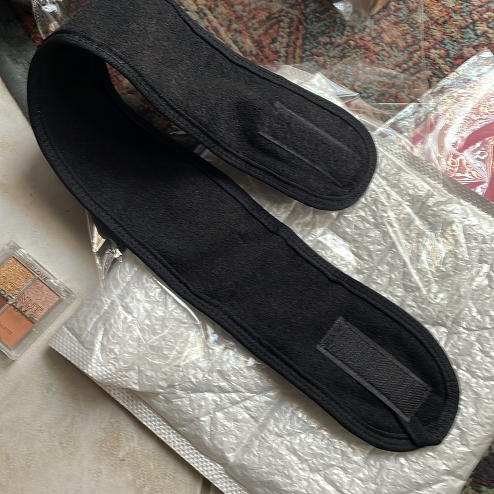 🌹 FREE w/purchase New terry cloth Black Headband adjustable Velcro - Picture 6 of 12